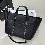 Chanel Shopping Tote Bag Black 37x26x14cm - 3