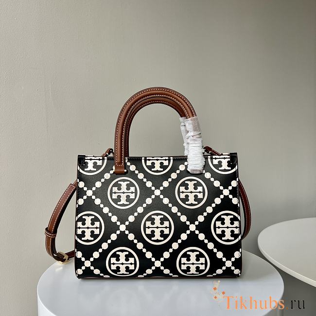 Tory Burch Tote Bag Black White 25x19x11.5cm - 1