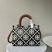 Tory Burch Tote Bag Black White 25x19x11.5cm - 1