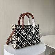 Tory Burch Tote Bag Black White 25x19x11.5cm - 4