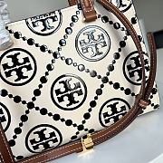 Tory Burch Tote Bag Black White 25x19x11.5cm - 2