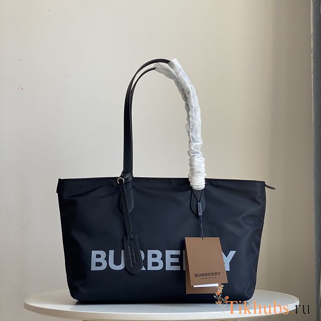 Burberry Medium Logo Nylon Black Tote 35x12x25cm - 1
