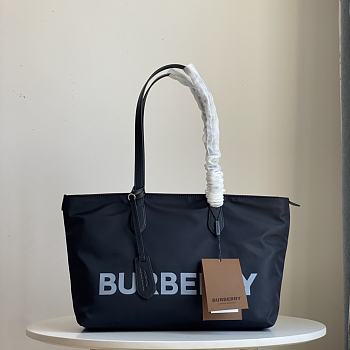 Burberry Medium Logo Nylon Black Tote 35x12x25cm