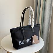 Burberry Medium Logo Nylon Black Tote 35x12x25cm - 3