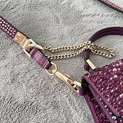 Valentino Mini Garavani VSling Top Handle Bag Crystal 19x13x9cm - 3