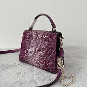 Valentino Mini Garavani VSling Top Handle Bag Crystal 19x13x9cm - 2
