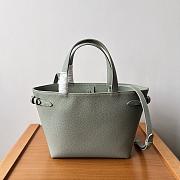 Celine Mini Cabas Anais Triomphe Calfskin Light Green 20x21x10cm - 4