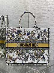 Dior Book Tote Latte Yellow Multicolor Chardons 42x18x35cm - 1