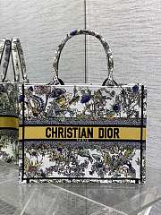 Dior Medium Book Tote Latte Yellow Multicolor Chardons 36x18x28cm - 1