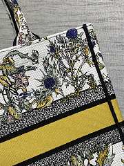 Dior Medium Book Tote Latte Yellow Multicolor Chardons 36x18x28cm - 6
