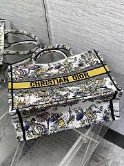 Dior Medium Book Tote Latte Yellow Multicolor Chardons 36x18x28cm - 4