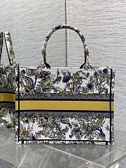 Dior Medium Book Tote Latte Yellow Multicolor Chardons 36x18x28cm - 2