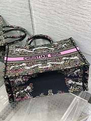 Dior Large Book Tote Black Multicolor Around the World 42x18x35cm - 5