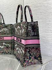 Dior Large Book Tote Black Multicolor Around the World 42x18x35cm - 4