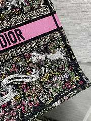 Dior Large Book Tote Black Multicolor Around the World 42x18x35cm - 2