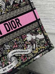 Dior Medium Book Tote Black Multicolor Around the World 36x18x28cm - 2