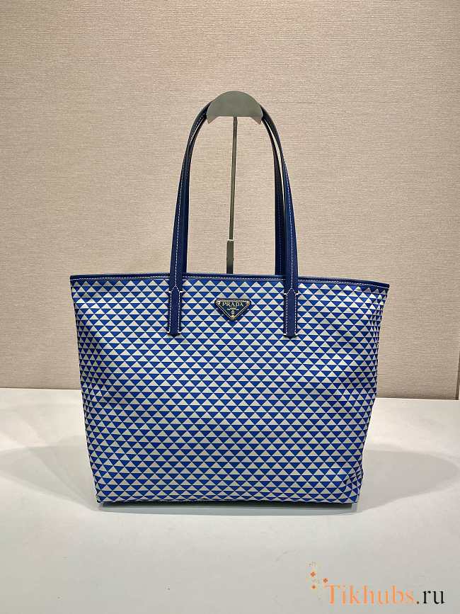 Prada Symbole Shopping Blue Bag 33x29x14cm - 1