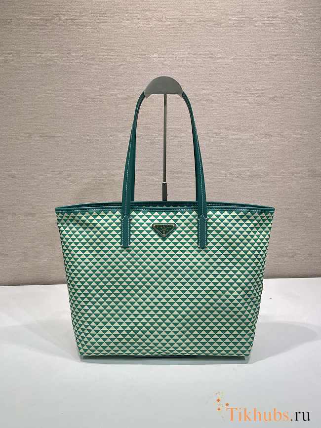 Prada Symbole Shopping Green Bag 33x29x14cm - 1