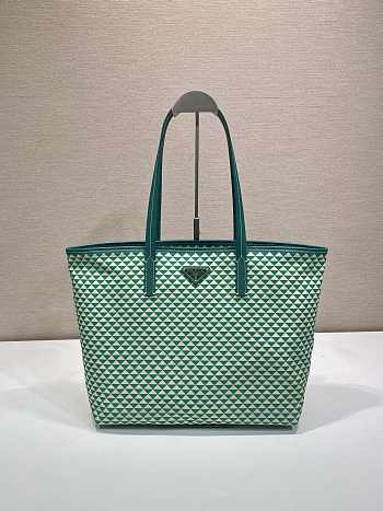 Prada Symbole Shopping Green Bag 33x29x14cm