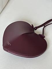 Alaia Le Coeur Shoulder Bag Red Wine 21x17x5cm - 4