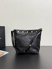Chanel Bucket Bag Black Lambskin Gold 28x31x15cm - 5