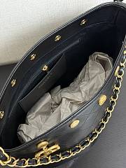 Chanel Bucket Bag Black Lambskin Gold 28x31x15cm - 2