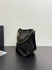 Chanel Bucket Bag Black Lambskin Gold 28x31x15cm - 3
