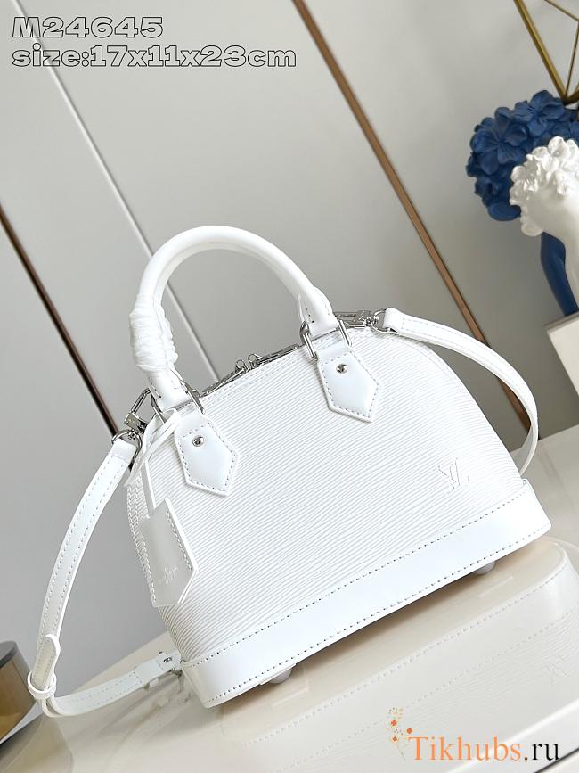 Louis Vuitton LV Alma BB White 23.5x17.5x11.5cm - 1