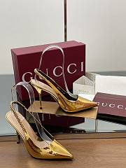 Gucci Signoria Slingback Pump Gold Heel 10.5cm - 1