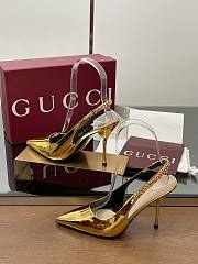 Gucci Signoria Slingback Pump Gold Heel 10.5cm - 5