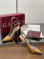 Gucci Signoria Slingback Pump Gold Heel 10.5cm - 2