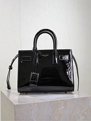 YSL Sac De Jour Bag Black Patent 22x18x10.5cm - 1