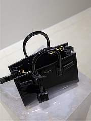 YSL Sac De Jour Bag Black Patent 22x18x10.5cm - 5