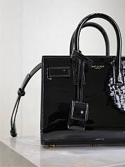 YSL Sac De Jour Bag Black Patent 22x18x10.5cm - 2