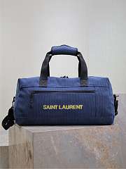 YSL Duxx Duffle Bag Medium Blue 50x26cm - 1