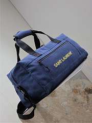 YSL Duxx Duffle Bag Medium Blue 50x26cm - 6