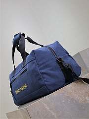 YSL Duxx Duffle Bag Medium Blue 50x26cm - 3