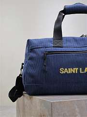 YSL Duxx Duffle Bag Medium Blue 50x26cm - 2