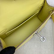 Hermes Kelly 19 Bag Yellow Crocodile Silver 19cm - 6