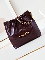 Chanel 22 Handbag Red Wine Gold 35x37x7cm - 1