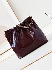 Chanel 22 Handbag Red Wine Gold 35x37x7cm - 3