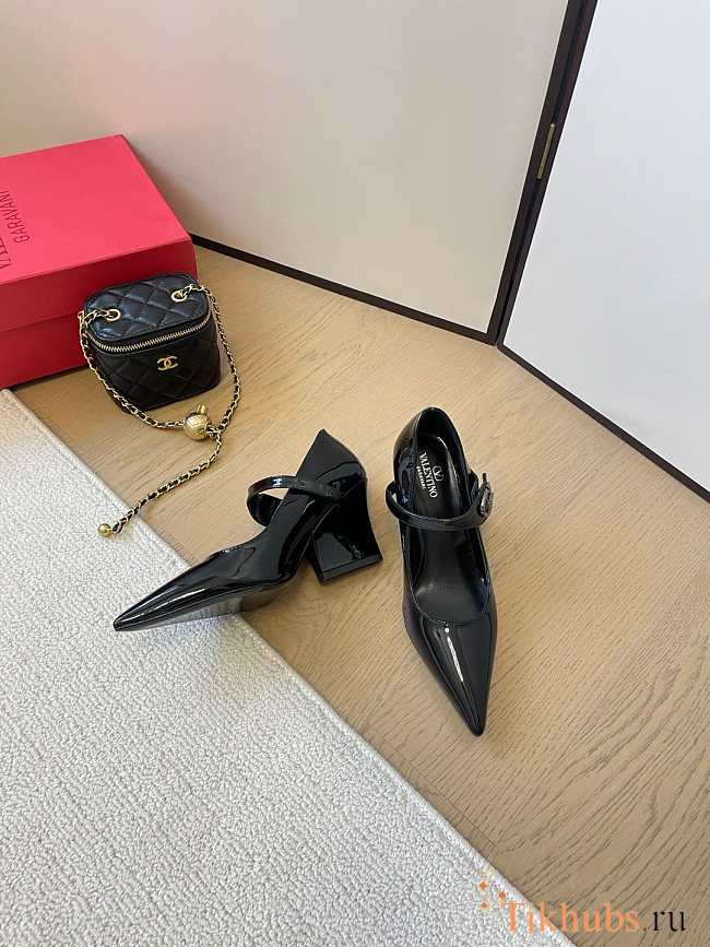 Valentino Black Patent Heel 8.5cm - 1