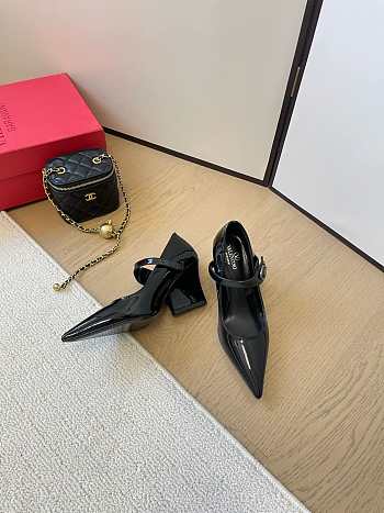 Valentino Black Patent Heel 8.5cm