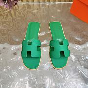 Hermes Oran Slides Green - 1