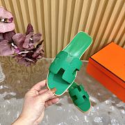 Hermes Oran Slides Green - 5