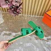 Hermes Oran Slides Green - 2