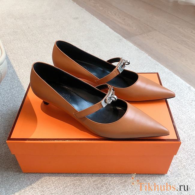 Hermes Kiara Brown Pump 4cm - 1