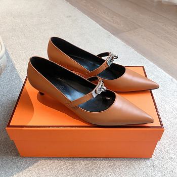 Hermes Kiara Brown Pump 4cm