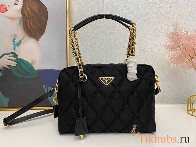 Prada Black Nylon Medium Shoulder Bag 27x10x20cm - 1