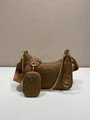 Prada Re-Edition 2005 Re-Nylon Bag Brown 22x12x6cm - 1